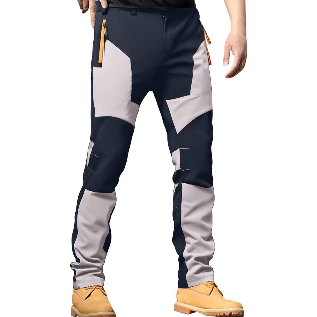 Men's Outdoor Stretch Windproof Wear-resistant Breathable Quick-dry Stitching Hiking Pants