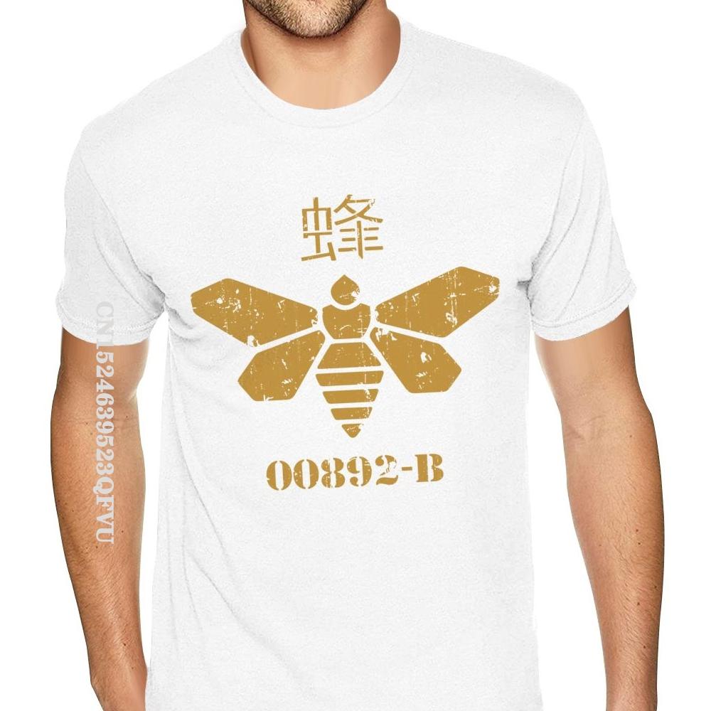 Printing Methylamine Bee Breaking Bad Tee Shirts Mens Gothic Style Anime Tshirt Pure Cotton Black HipHop Print T-Shirt