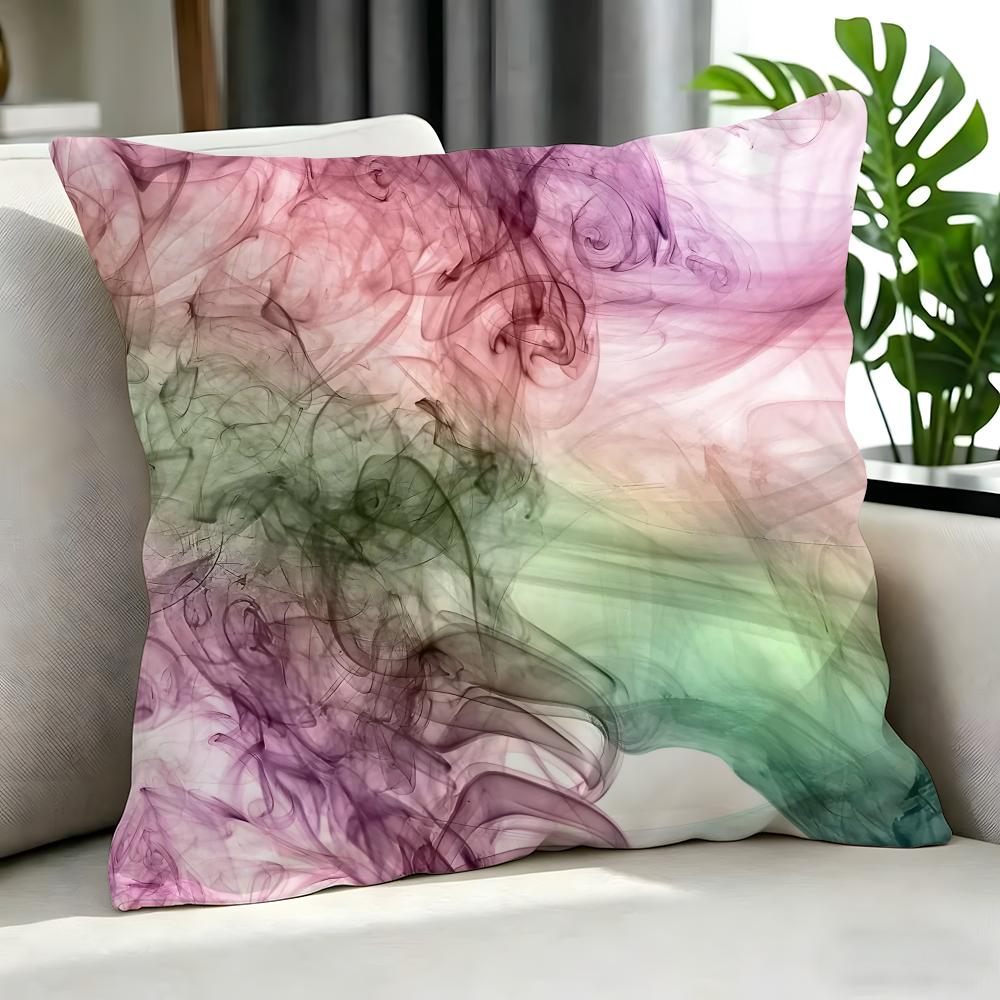 Art SSmoke Waves Rays Lighted Cushion Cover Cushion Cover Set Pcs x x x Pillowcase Decorative Sofa Home Decor