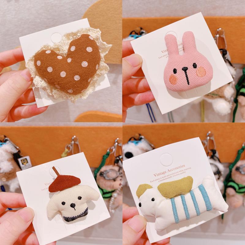 Urocze materiałowe grzybki spinki do włosów dla dzieci dziewczynek klips do włosów opaska spinki akcesoria wsuwka nakrycie głowy ozdoba głowy