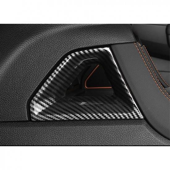 Gear Shift Both Side Strip Cover Trim For Ford Ranger -2024 ABS Carbon Fiber