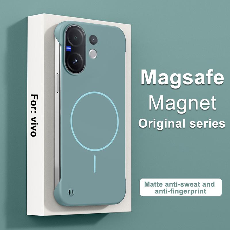Für Magsafe Rahmenlose Hülle Für VIVO V60 Matt Ultra Dünn Kabelloses Laden Hartes PC Stoßfestes Cover für V60 V50 V40 Lite Schale