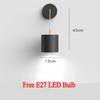 Modern Indoor LED Wall Lamp Black White Gray Bedroom Bedside Wall Light Aisle Corridor Single Head Wall Lamp Luminaire Sconce