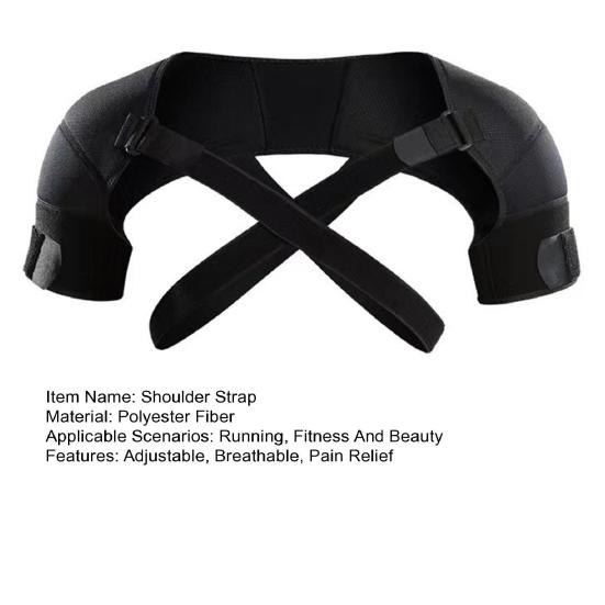 Sports Double Shoulder Brace Adjustable Breathable Chronic Tendinitis Pain Relief Men Women Shoulder Compression Strap