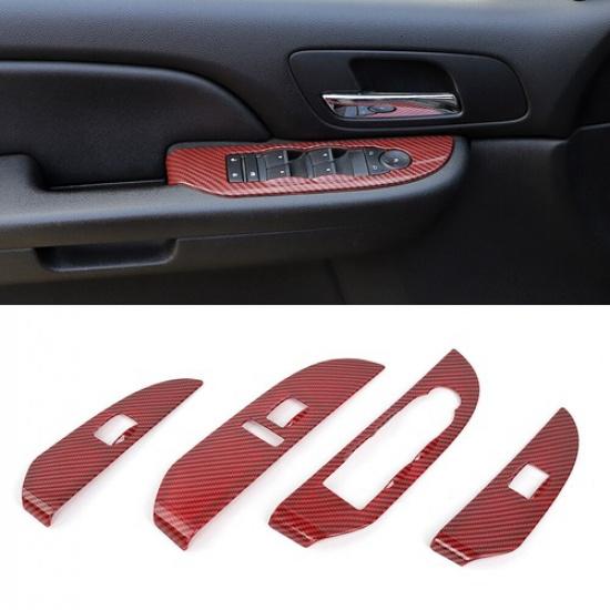 4Pcs Window Lift Switch Cover Trim Guard For Suburban Tahoe YUKON SIERRA 2007-13
