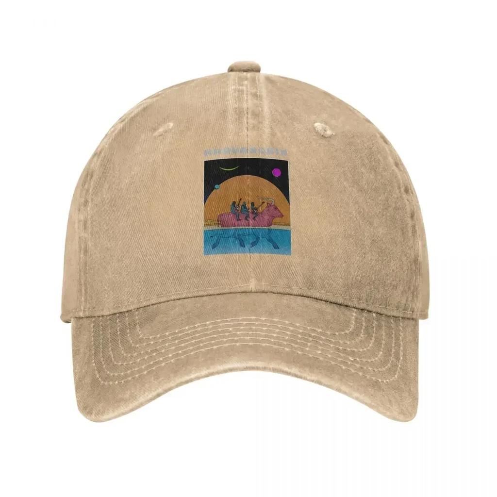 Vintage Khruangbin Soundscape Psychedelic Baseball Caps Unisex Women Distressed Denim Sun Hats Rock Band Outdoor Summer Adjustable