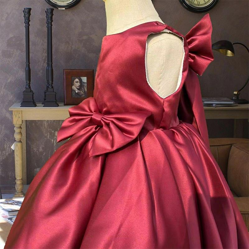 Платье принцессы. Высококачественное вечернее платье для девочек в западном стиле. 80 красный