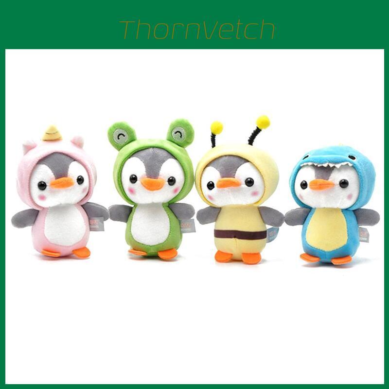 Penguin Plush Toy Keychain Pendant Keyring Stuffed Doll Animal For Car Or Office Decoration