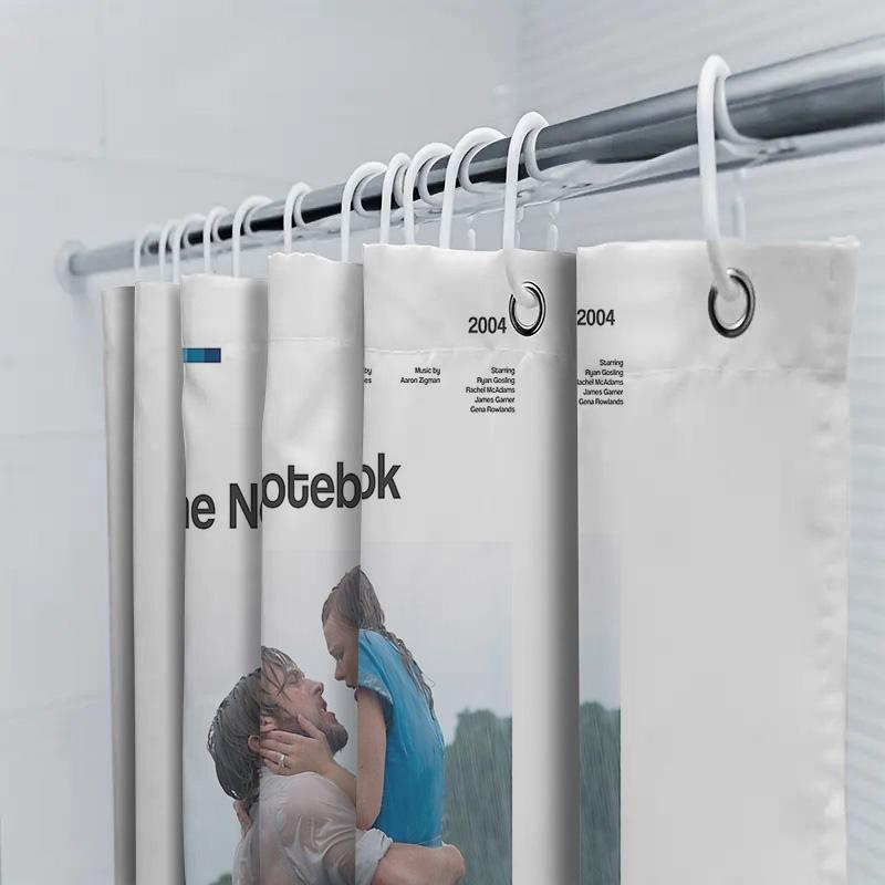 Vintage Movie Shower Curtain The Notebook Romantic Film Decor Bathroom Set Waterproof Scenic Backdrop Artistic Gift Home Decor