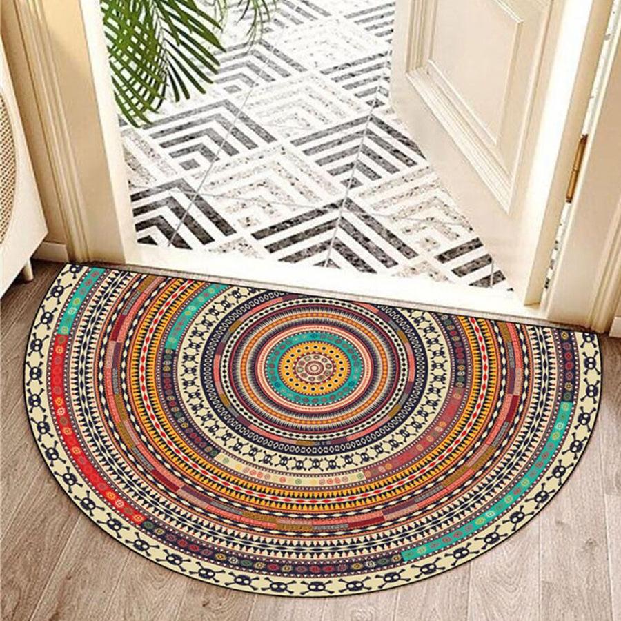 Entrance Door Carpet Semi-circular Bedroom Carpet Soft and Non Slip Bathroom Mat Door Mat
