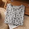 2025 Women's Cotton Linen Sleeveless Ruffled Top - Retro Summer Style