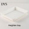 Storage Food Tray White Stackable Round Edges Easy To Clean Spill Fruit Resistant Multipurpose Plastic Hot Pot Serving for Dining Room Dessert Platter