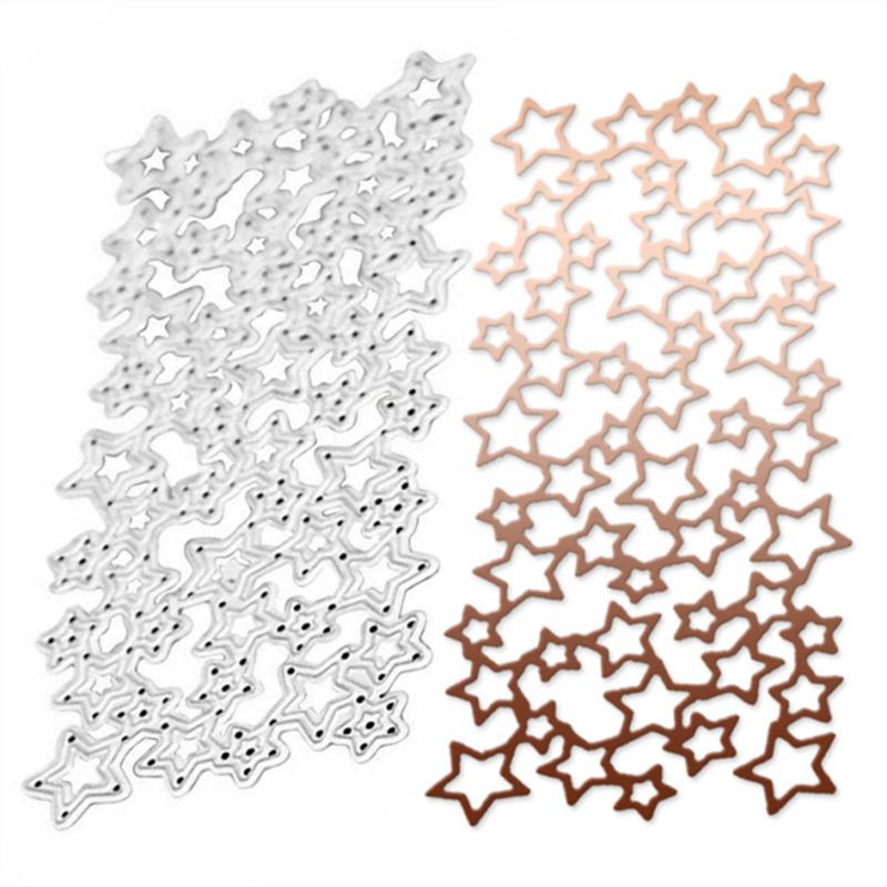 Countless Pentagram Designs Pattern Metal Cutting Die Stencil for DIY Scrapbooking Album Photo Embossing Paper Card Craft Decor