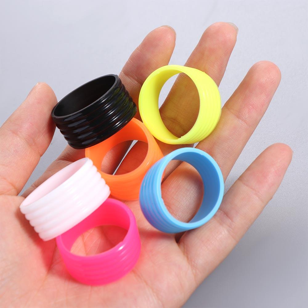 4 Pcs Silicone Rubber Tennis Racket Grip Stretchy Racket Handle Rubber Ring  Universal