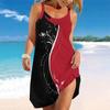 Women's Beach Dress Mini Dress Print Casual Modern Dress Sleeveless Loose Fit Outdoor Daily Summer