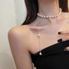 Korean Celebrity Style Pearl Neck Chain Pull-up Exquisite Necklace 2025 New Female Design Choker
