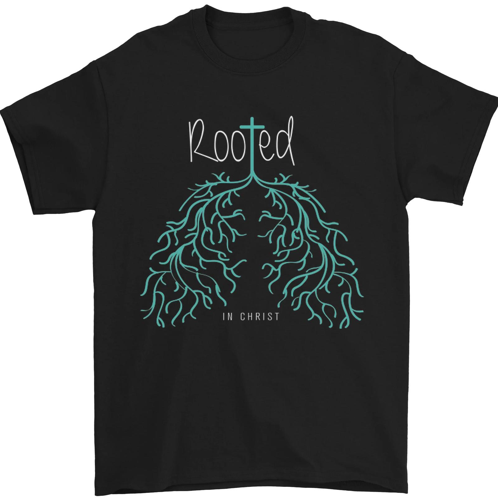 26 Rooted Christ Christian Catholic Religion Mens T-Shirt 100% Cotton Unisex T-Shirt M