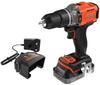 Black & Decker 18V POWERCONNECT Cordless Impact Driver + 2 X 2.0Ah Batteries with Charger and Charge Level Indicator, 1A Kitbox