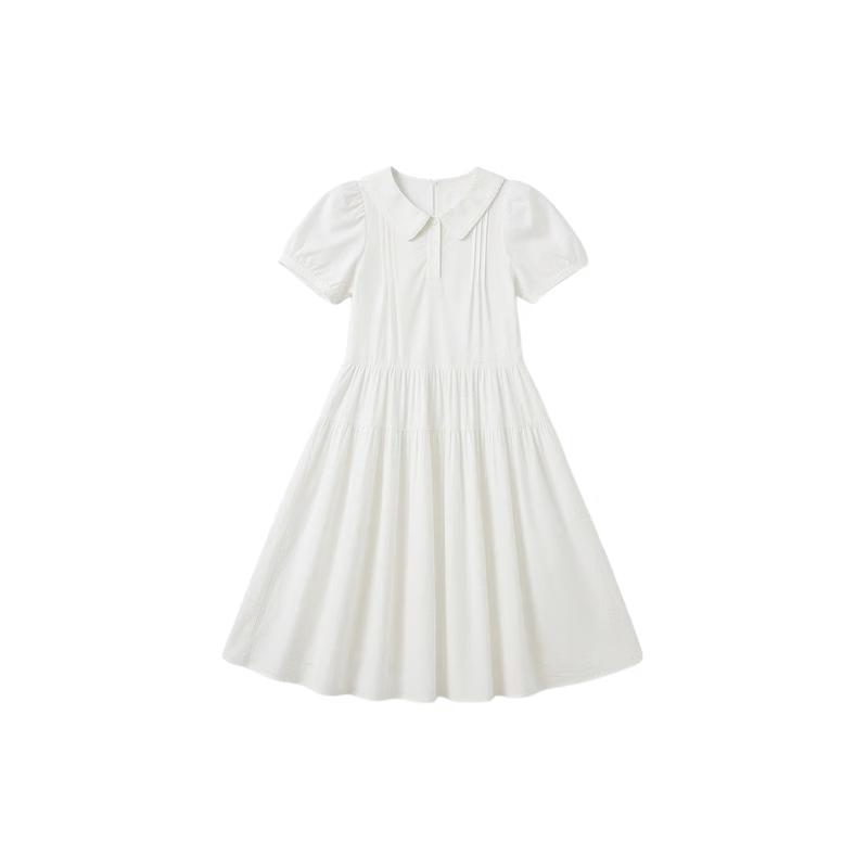 Deesha Girls Summer A-Line Dress with Lace Trim 150