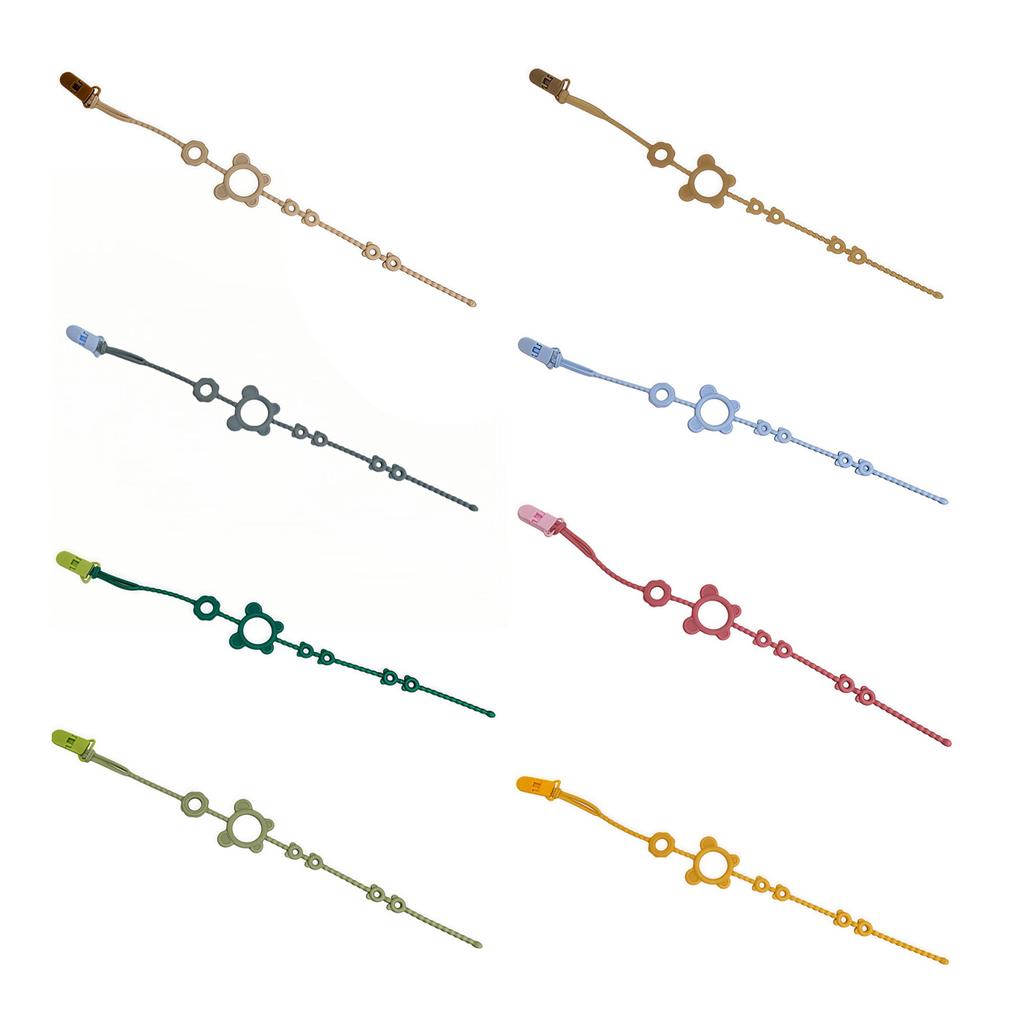 Λουράκι πιπίλας σιλικόνης για μωρά, κλιπ για πιπίλες, αλυσίδα πιπίλας, παιχνίδι οδοντοφυΐας, κλιπ αλυσίδας πιπίλας για νεογέννητα