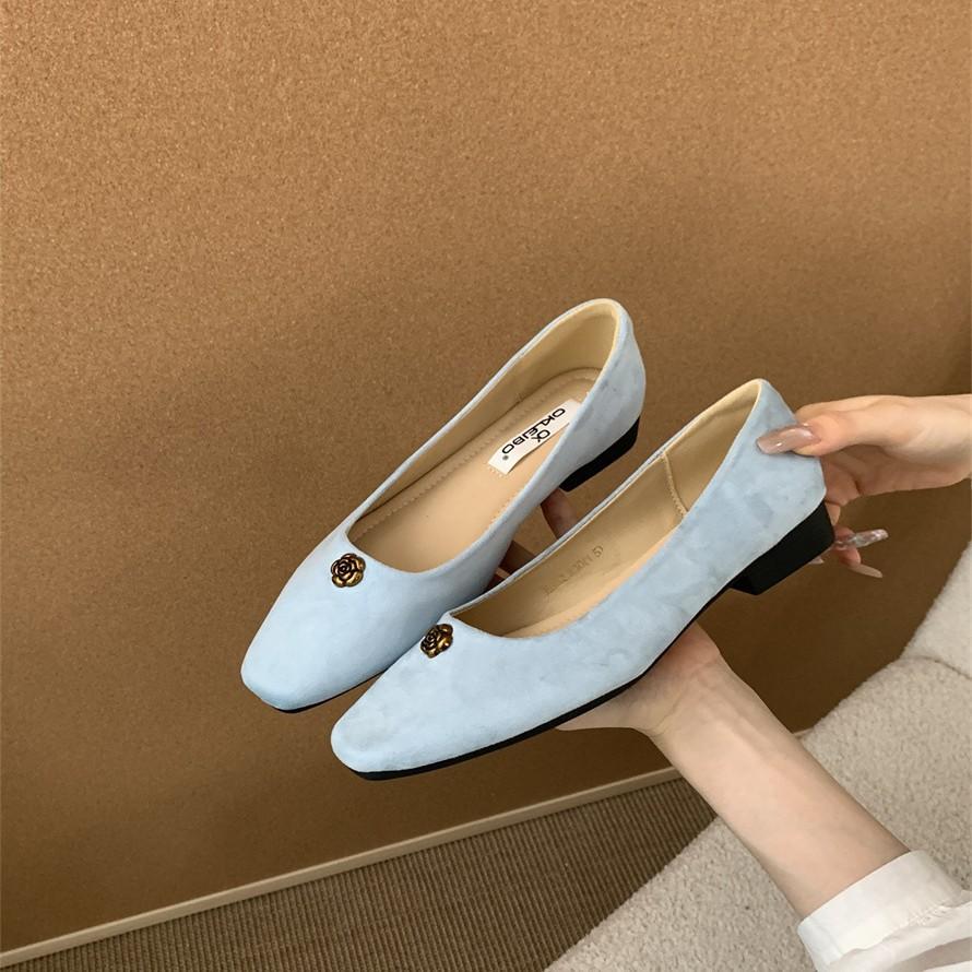2025 spring new retro Xiaoxiangfeng single shoes women's one-pedal ladyshoes commuter shoes women's shoes