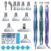 Caneta de Pintura com Diamantes de Resina 5D Fio Cabeças de Caneta de Metal de Reposição Canetas de Broca de Ponta Com Argila Adesiva Artesanato de Arte DIY Pintura com Diamantes