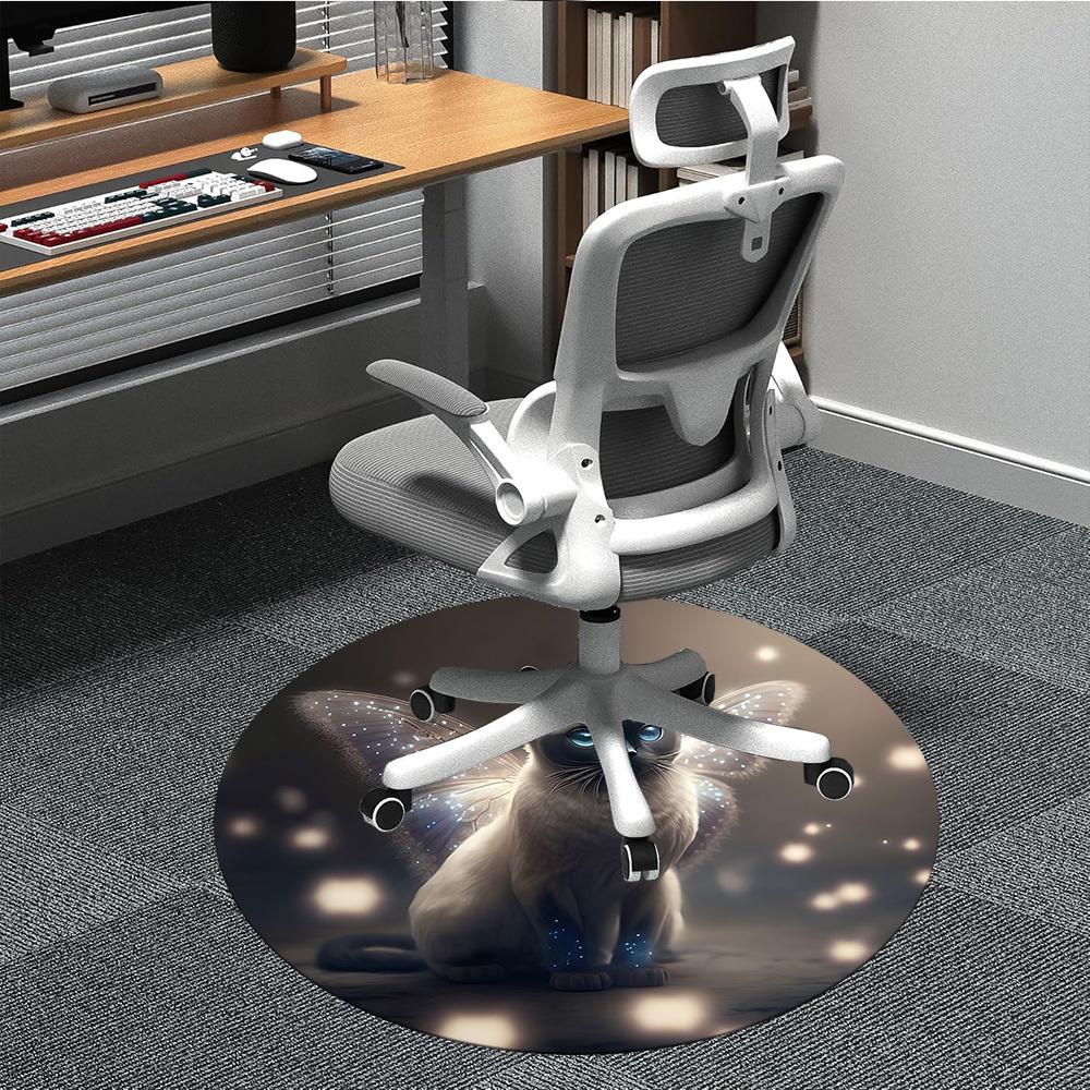 

1pc Fairy Cat Wings Chair Carpet for Office, Non-slip, Soft and Durable Office Rug for Decoration, Perfect for Office yy251229112 80cm by 80cm