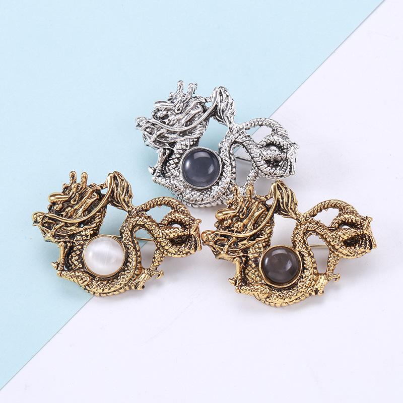 Broșă dragon creativă personalizată, accesorii versatile pentru costum și îmbrăcăminte