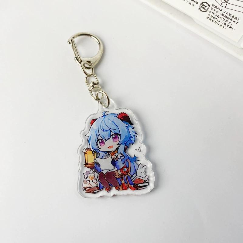 Genshin Impact Game Keychain Pendant Naxida Wendi Zhong Lirong Ke Li, Scattered Soldiers, General Thunder, Ying