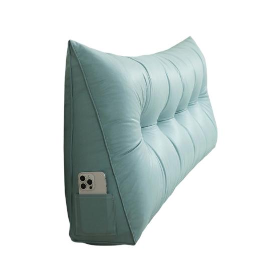 Triangular Headboard Pillow Bed Wedge Pillow With Side Pocket Headboard