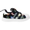 Adidas Originals Superstar 360 I Fashion Classic Anti-Kick Shock Absorbing Durable Breathable Low-Top Walking Shoes Baby Shoes Black JS0684