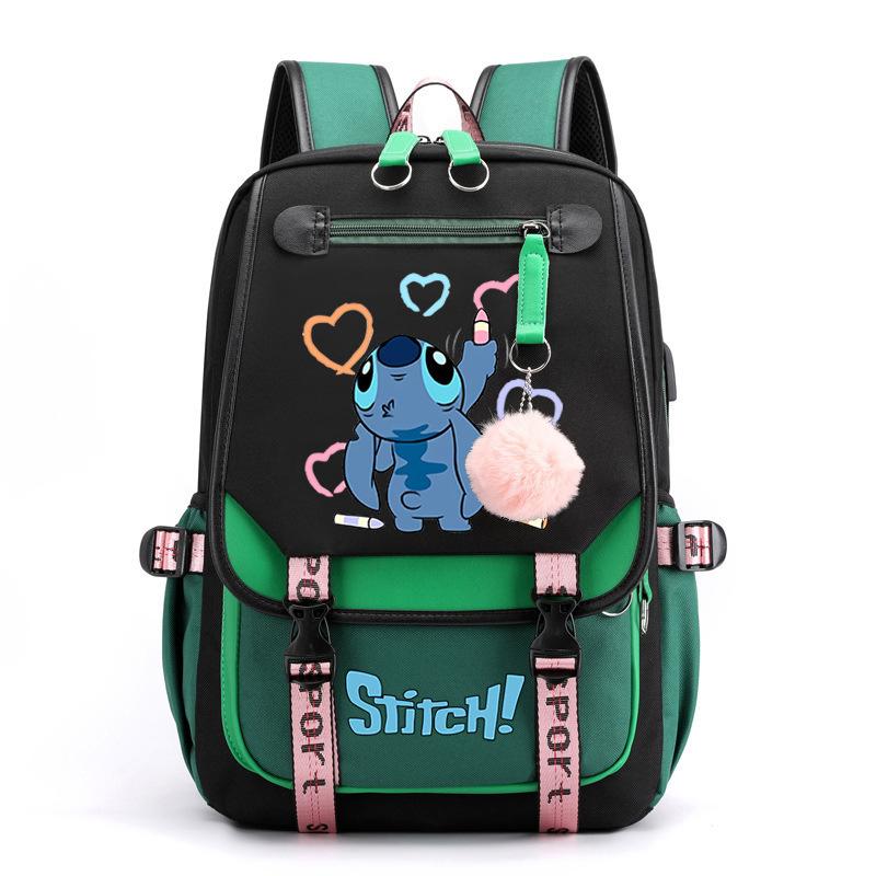 Cartoon Schoolbag Junior High School Student High School Student With Usb Multi-Function Student Schoolbag