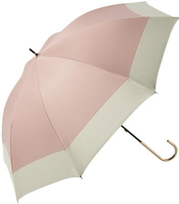 Because Long Umbrella 50cm UV Light PU Bicolor Pink Women's Protection, Blocking, B-935102
