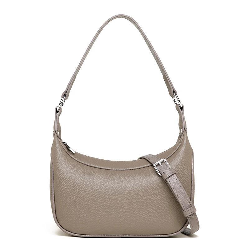 Genți crossbody din piele naturală pentru femei, genți de umăr monocromatice, genți de lux, geantă messenger feminină