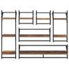 Wall Shelf Set 6 pcs Reclaimed Wood Look 100 x 25 x 30 cm Wood Based Material