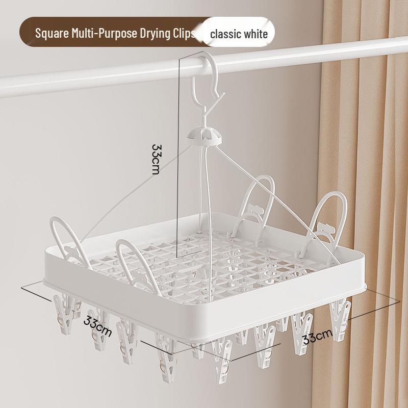 Socks and Underwear Multi-Clip Drying Rack for Dorms and Homes