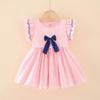 2025 Girls' Bow Princess Dress - Medium & Large Children's Skirt
