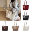 Women Elegant Simple Silk Scarf Pu Interior Zipper Pouch Stitching Lifestyle