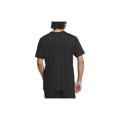 adidas Solid Color Sports Casual Short-sleeve Crew Neck T-shirt for Men, Black