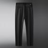 Dibenze Men's Plus Size Loose Fit Stretch Business Casual Straight Leg Trousers