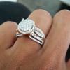 Elegant Two Tone 14k Rose Gold Plated Ring for Women Micro Paved Diamond Luxury Engagement Wedding Party Ring