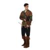Män Vintage Forest Hunter Archer Costume Deluxe Robin Hood Halloween Cosplay Party Finklänning