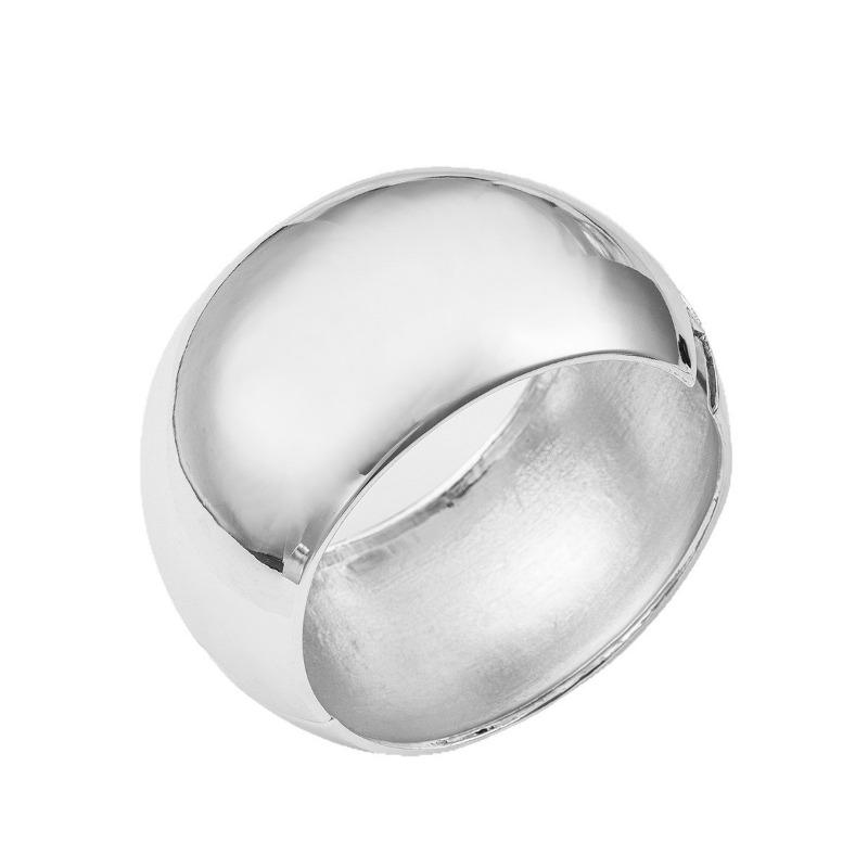 Glossy open bracelet alloy jewelry women's simple wide-sided round bracelet exaggerated style jewelry