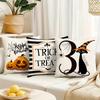 1/4 Piece Halloween Pillow Cover, Scary Pumpkin, Black Cat Print Cushion Cover, Trick Or Treat Sofa Cushion Cover For Halloween