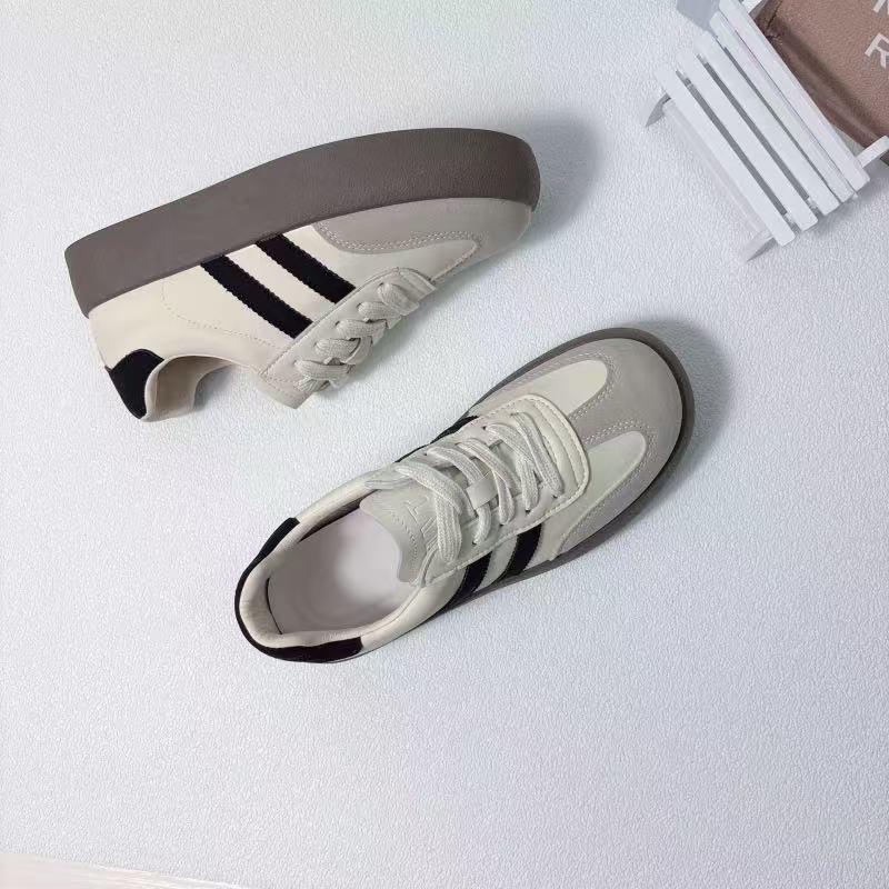 Women's Trendy White Retro Cortez Casual Shoes - Spring/Summer Thick Sole, Height Increasing Sports Board Shoes.