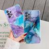 Watercolor Abstract Marble Pattern Clear Phone Case For Samsung Galaxy A56 A57 A37 A55 A54 A36 A35 A26 A16 A17 A07 A52 A34 Cover