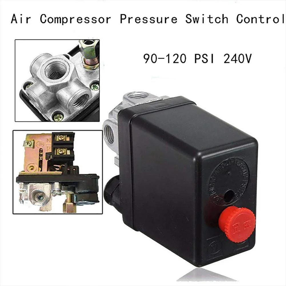 

220-240V Air Compressor Pressure Switch Adjustable Control Valve 4 Port Manifold Configuration For Personal Workshop Factory CHINA