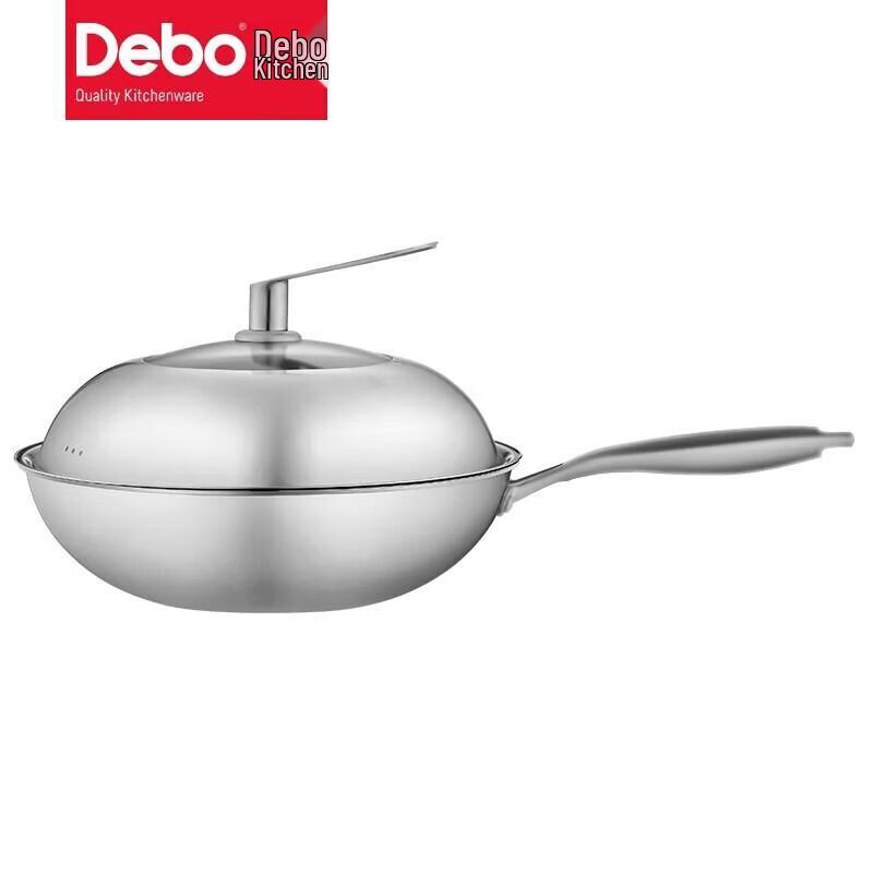 Debo DEP-726 Antonio Honeycomb Stainless Steel Wok, 32cm