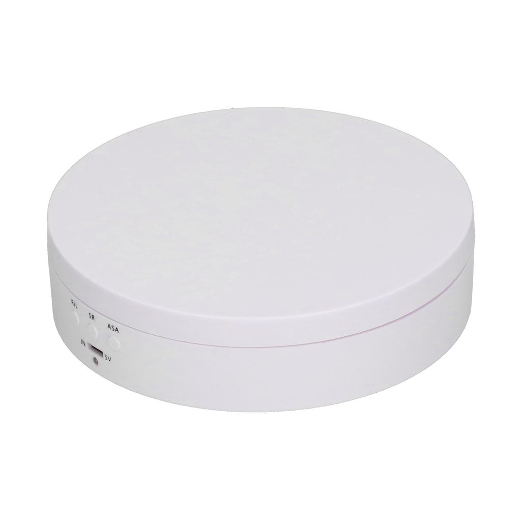 Rotating Display Stand Pluggable USB Automatic Jewelry Turntable Holder Tray for Ornaments 5V Input