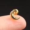 1 Stück Tragus Piercing Ohrringe Damen Kleiner Mond Zirkon Goldfarbe Zierlich Knorpel Ohr Septum Ohrläppchen Helix Körperschmuck Geschenke CC004